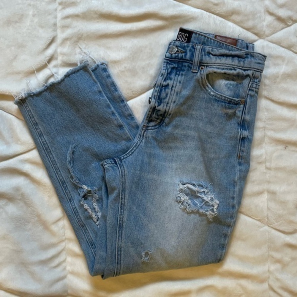 ‼️SOLD‼️ BDG Slim Straight Heavy Distressed Button Fly Jean 27